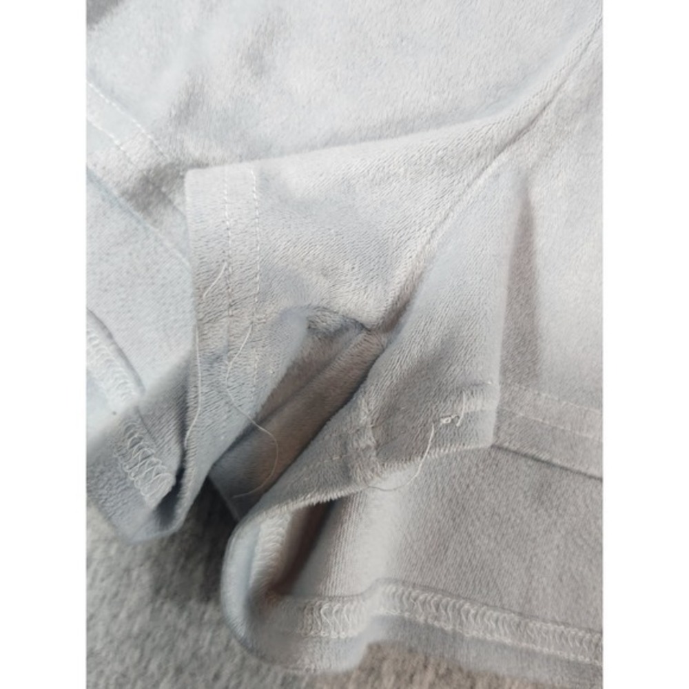 Juicy Couture Sleep Shorts Women L Light Blue Velour Rhinestone Y2K - Picture 10 of 10